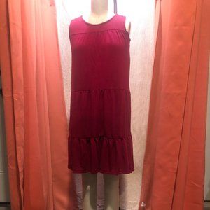 Tier magenta dress